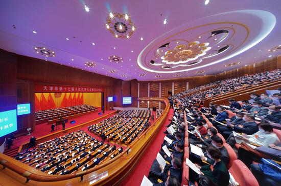 天津市十七屆人大五次會議開幕(圖1)